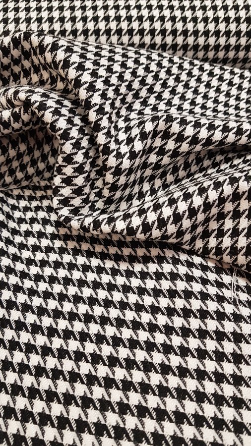 Black and white houndstooth fabric