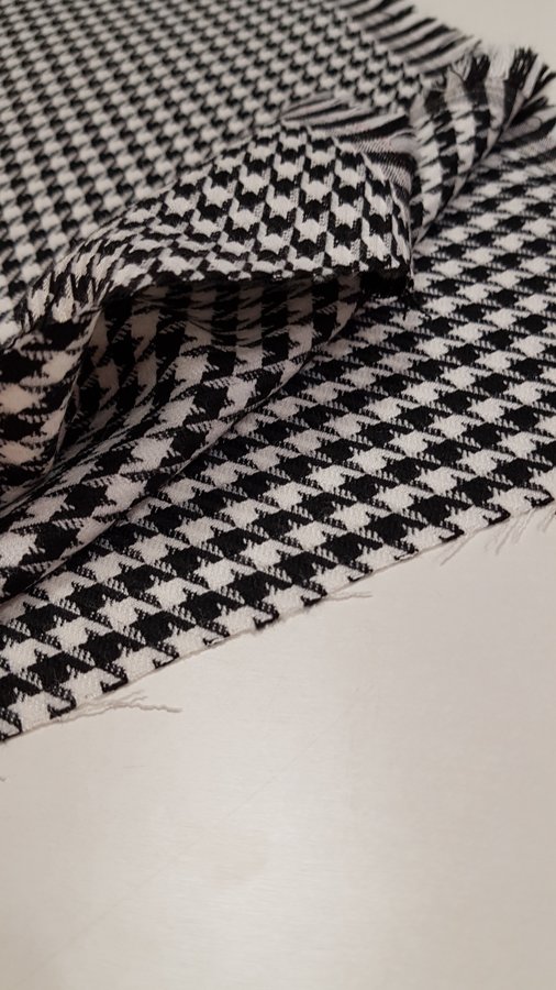 Black and white houndstooth fabric