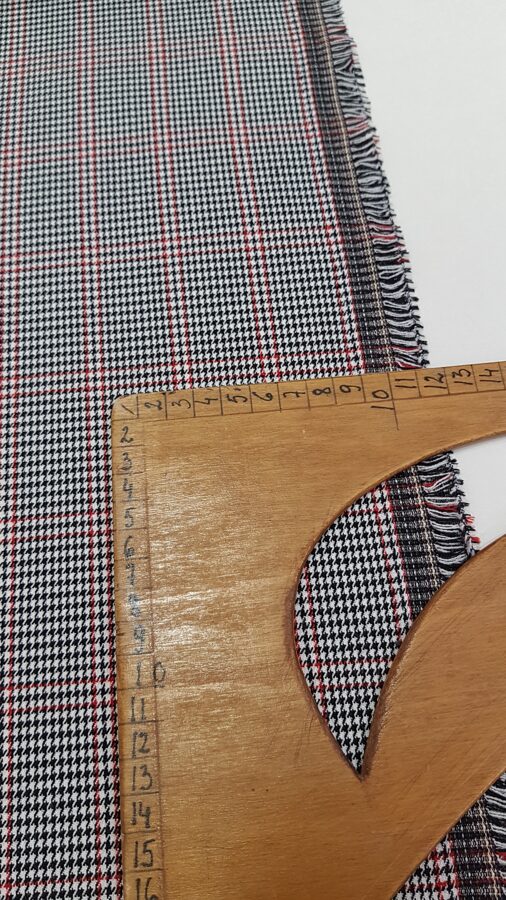 Checkered fabric with small houndstooth 
