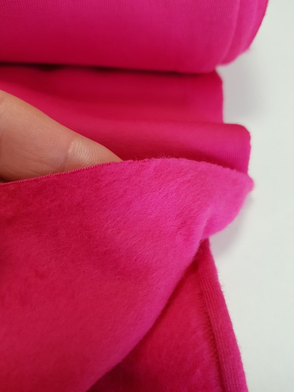 Brushed French Terry (fuchsia colour)
