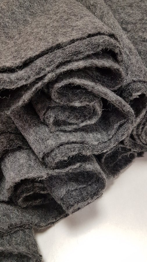 Stretch wool fabric (Dark grey melange)