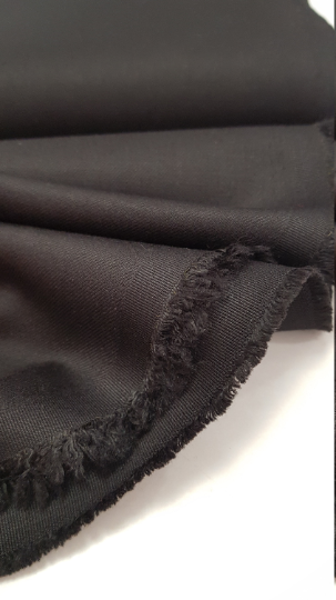 Black suit fabric with a matte sheen