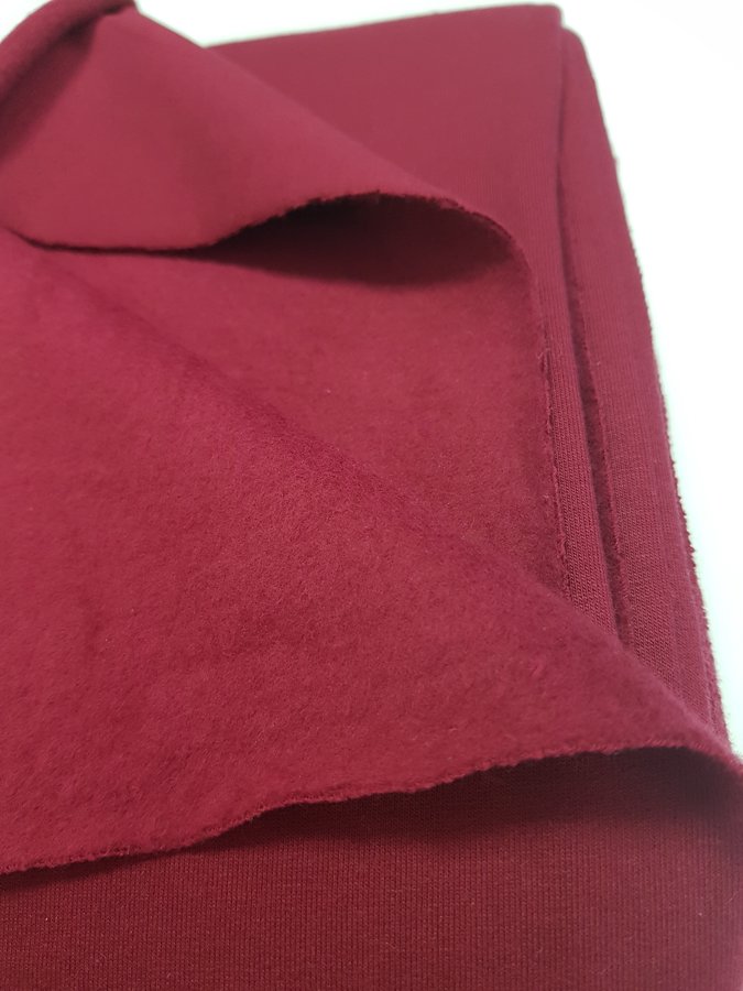 Brushed french terry (Burgundy)