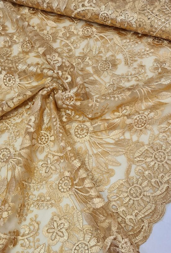 Izšūta mežģīne (Zelta krāsa)