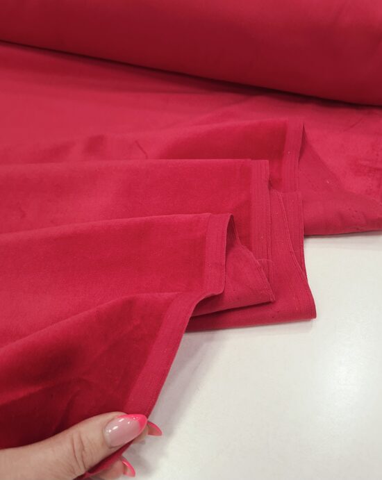 Cotton velvet (Ferrari red)