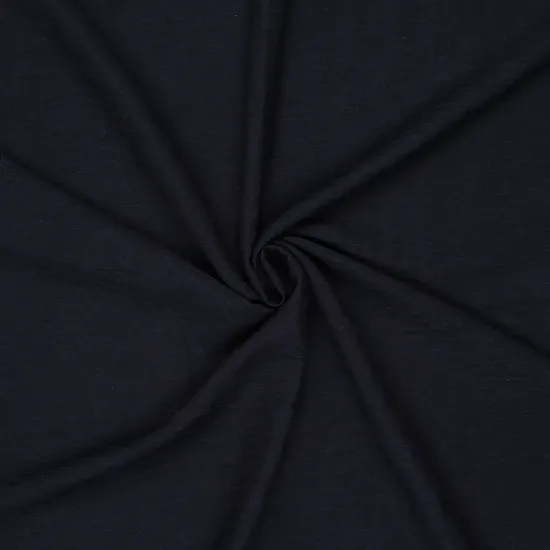 Viscose/linen with a crinkled texture (Navy)