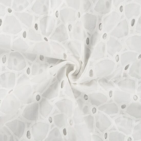 Embroidery cotton ( Optical white/ large flowers)