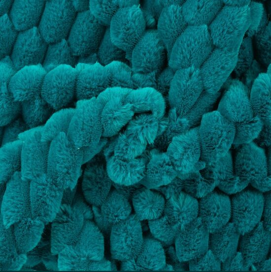 Quilted faux fur (Petrol)