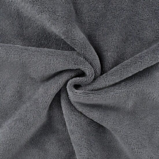 Bambusa/kokvilnas frotē audums (Pelēks)