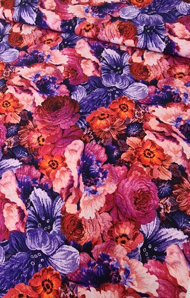 Stretch viscose - Bright floral print