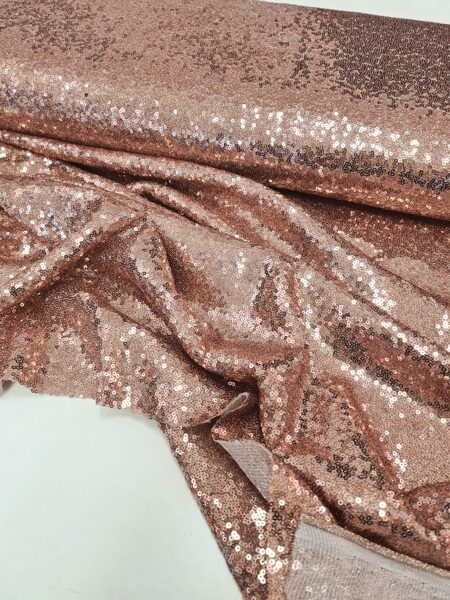 Sequin fabric (Old rose)