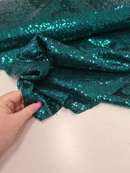 Sequin fabric (Emerald green)