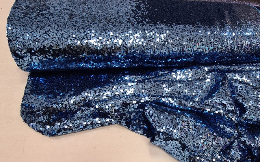 Sequin fabric (Petrol blue)