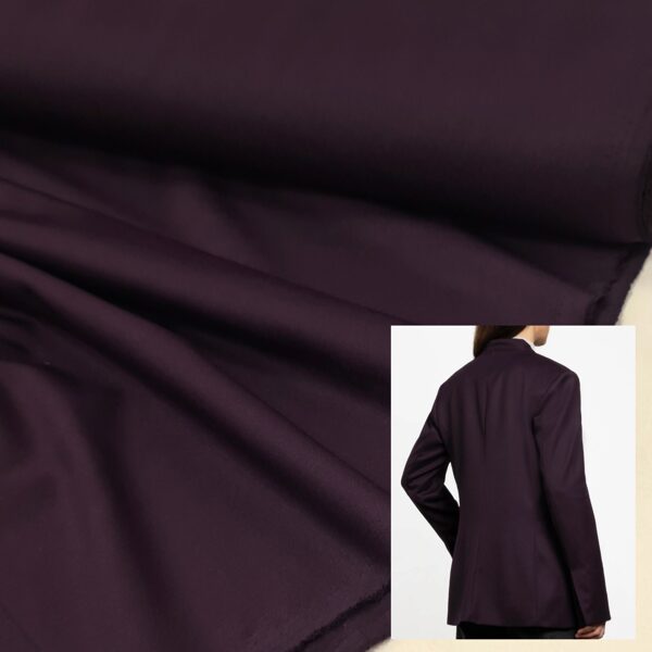 Gabardīns ar elastānu (Tumš baklažāns)