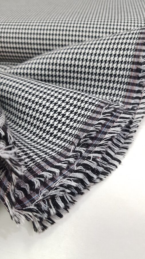Black and white houndstooth fabric 