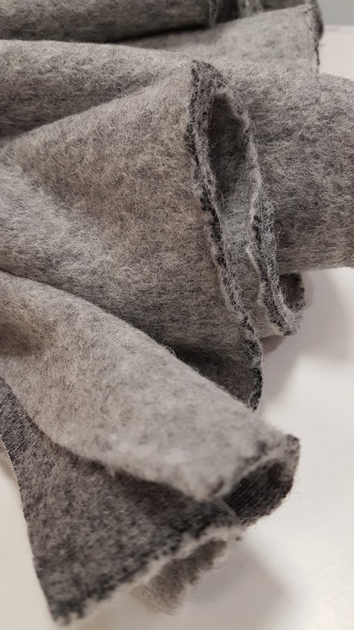 Stretch Wool fabric (Light grey melange)
